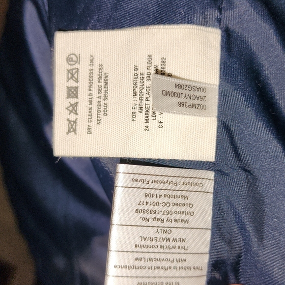 DAUGHTERS OF THE LIBERATION NAVY TOGGLE CAPE COLLAR PUFFER JACKET EUC SIZE SMALL - Picture 12 of 14